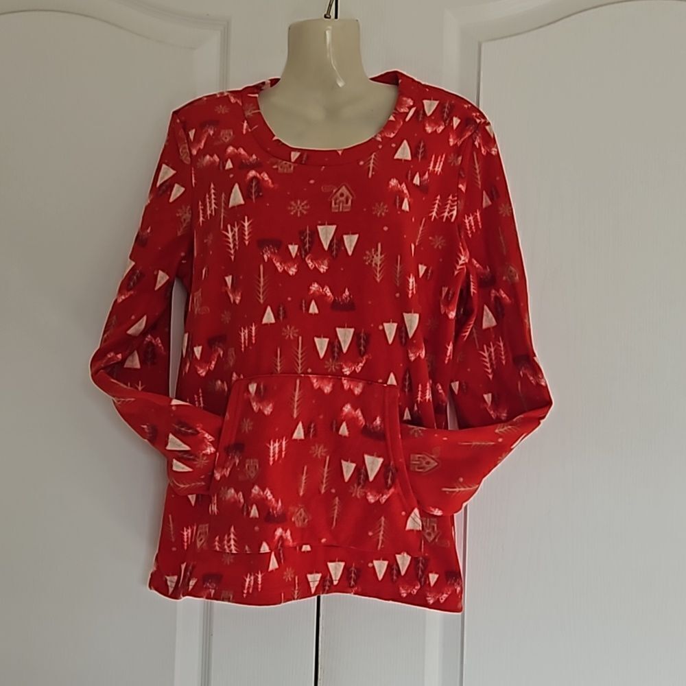 La Vie En Rose Women's Christmas Pajama Set Small Red